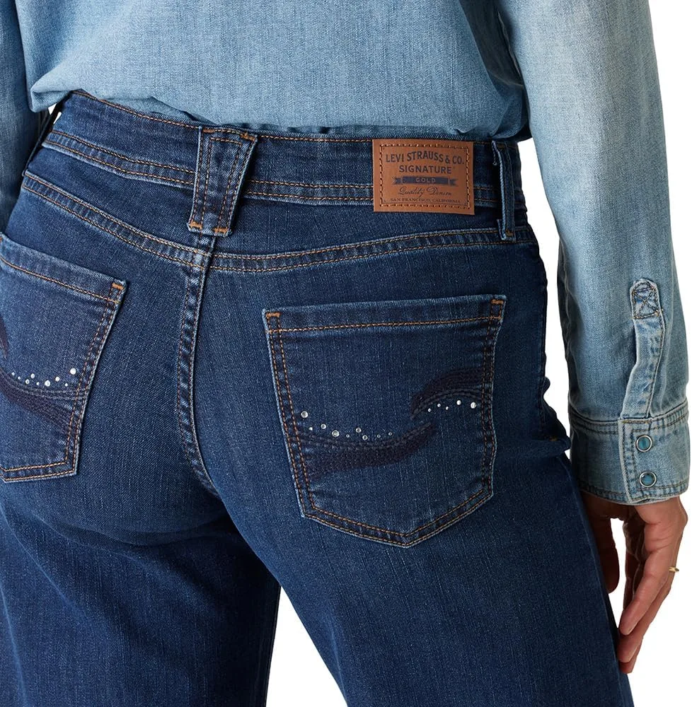 Levi's Women's True Wide Leg Trouser High-Rise Stretch Denim, Texas Belle, 2 — фото 3
