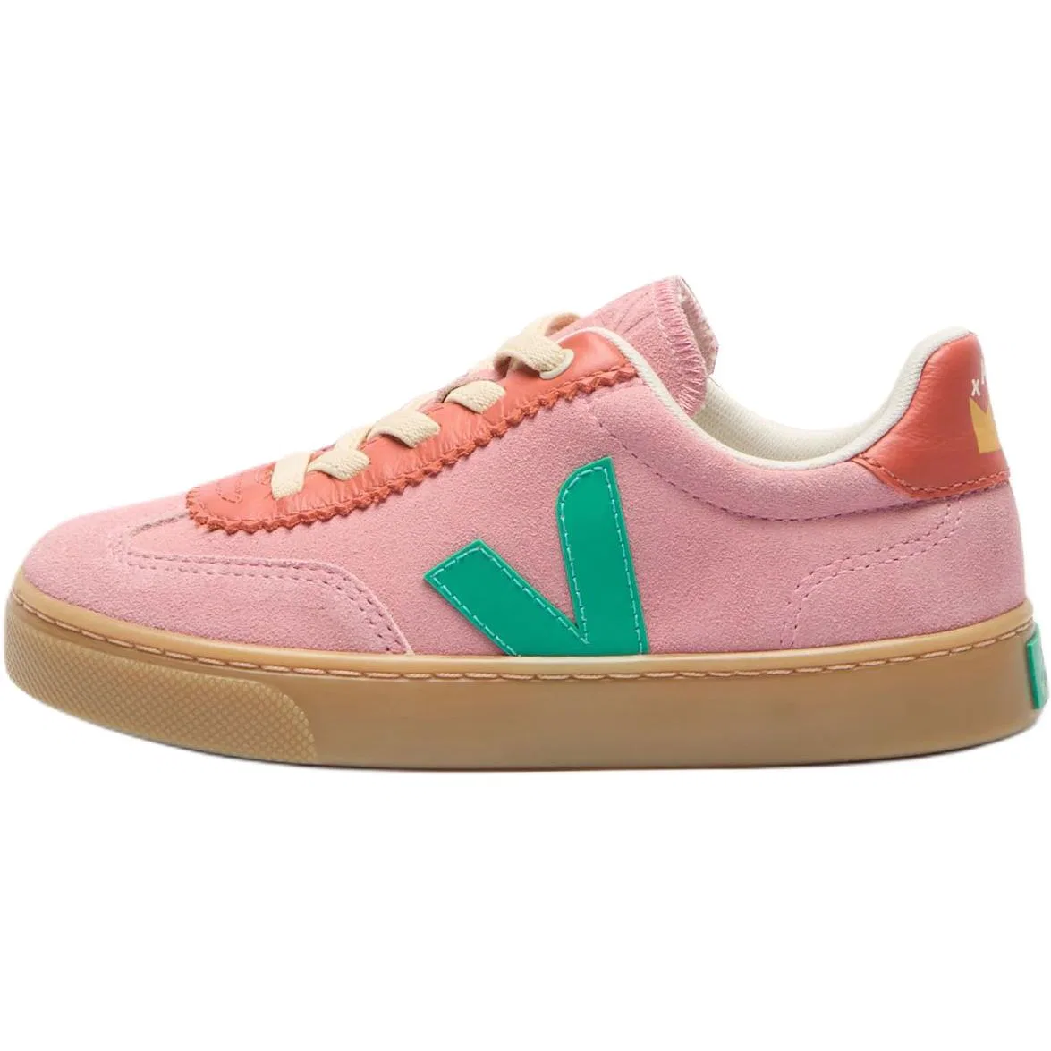 Кроссовки для скейтбординга VEJA x Jelly Mallow Collaboration из кожи и замши розовые детские