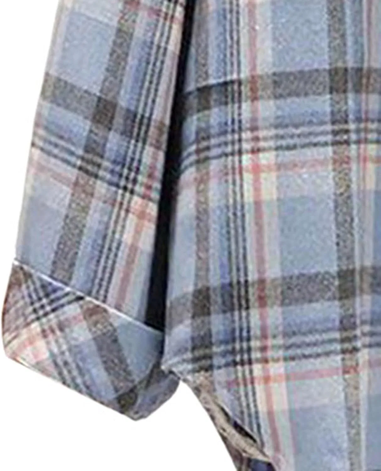 Блуза с отложным воротником, длинный рукав, свободный крой, Women's Long Sleeve Loose Button-Down Shirt, синий — фото 4