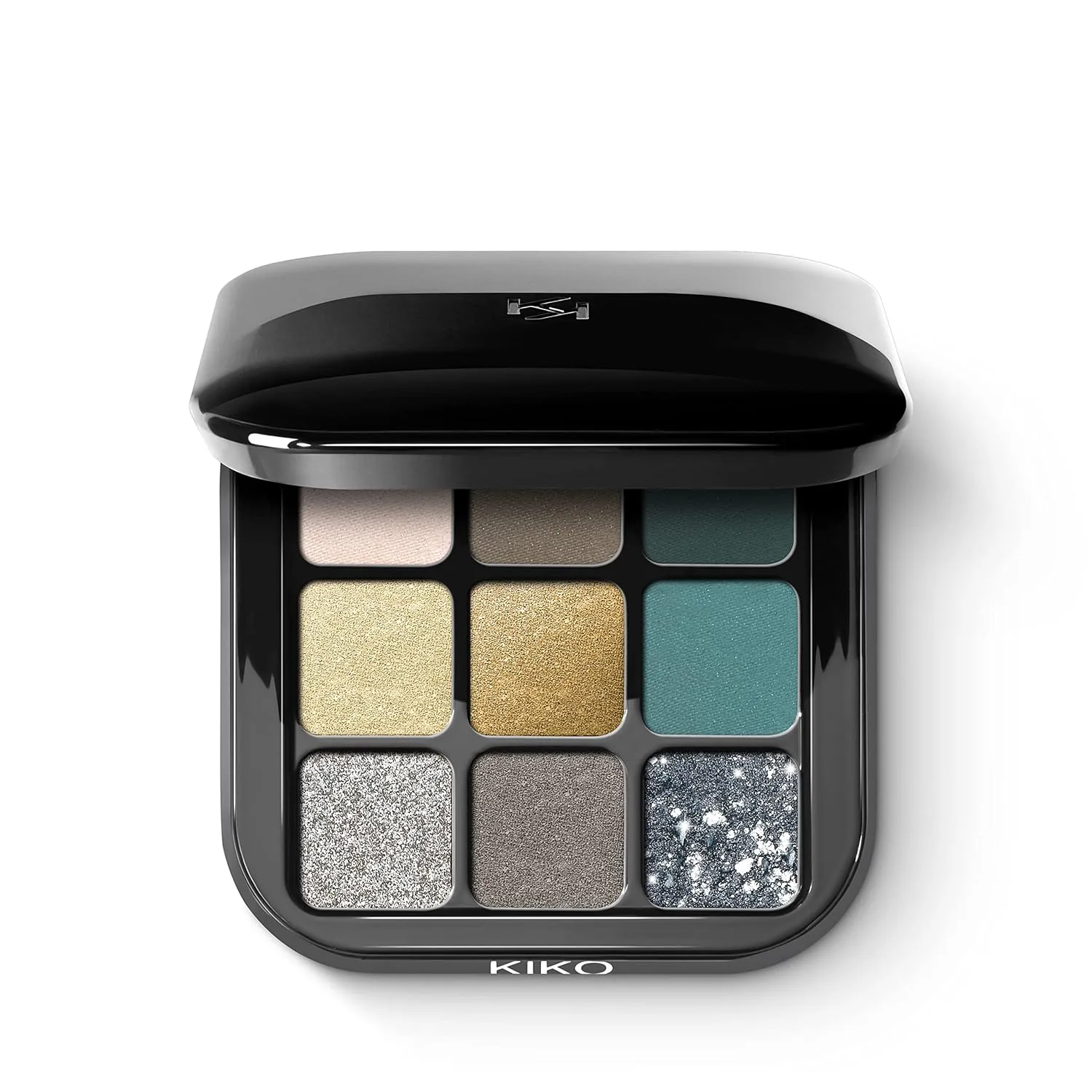 Палитра теней для век KIKO Milano Glamour Multi Finish | 9 теней с разным финишем, 06 Green Vibes