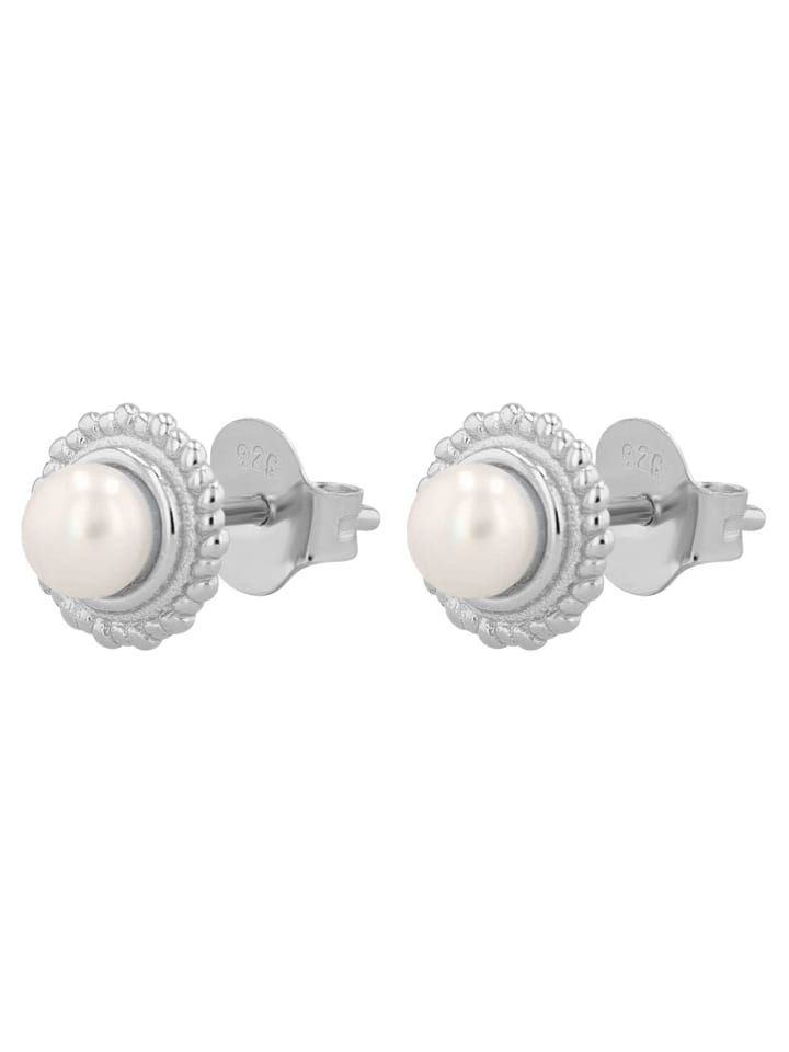 

Adeliás Женские серьги - серьги-гвоздики из серебра 925 пробы с пресноводной жемчужиной в серебряной оправе