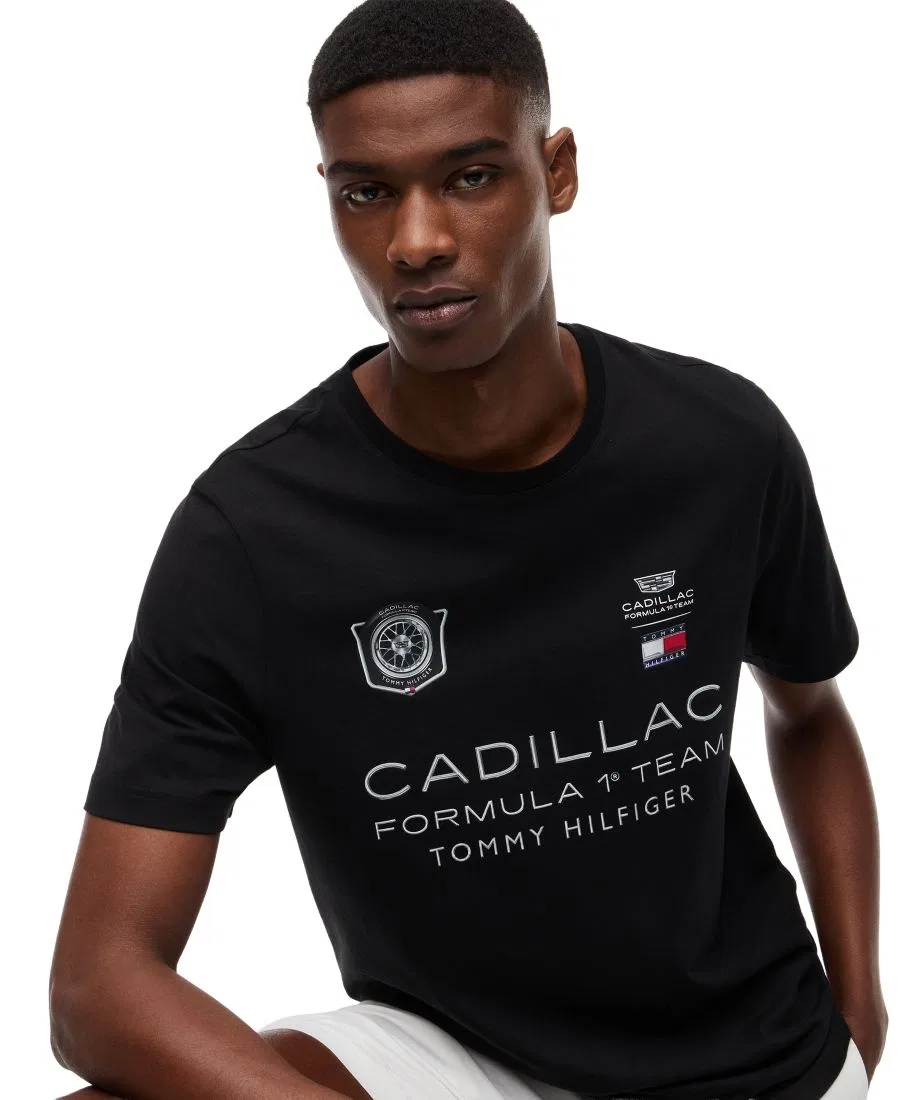 Мужская футболка с гоночным принтом Cadillac F1 Tommy Hilfiger, Black — фото 2