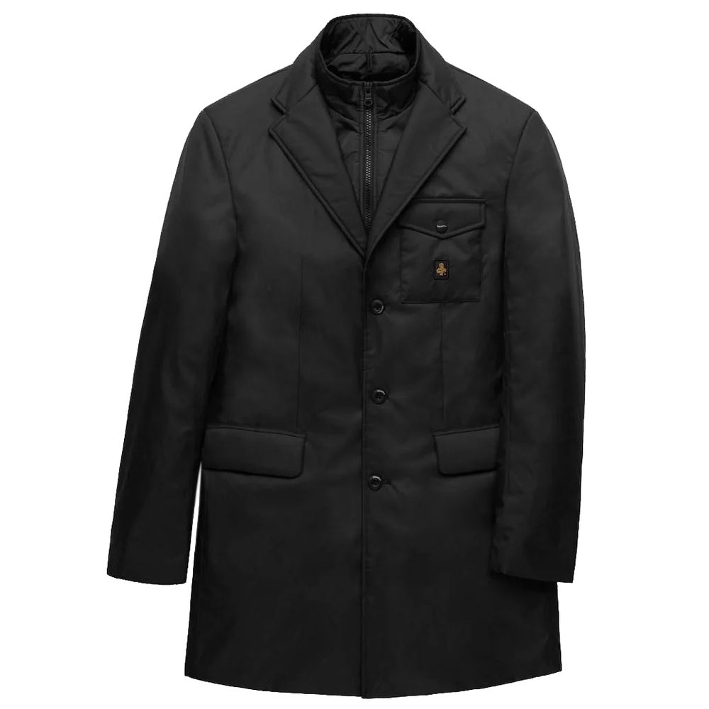 

Элегантный нейлоновый пуховик с культовыми деталями Refrigiwear, черный