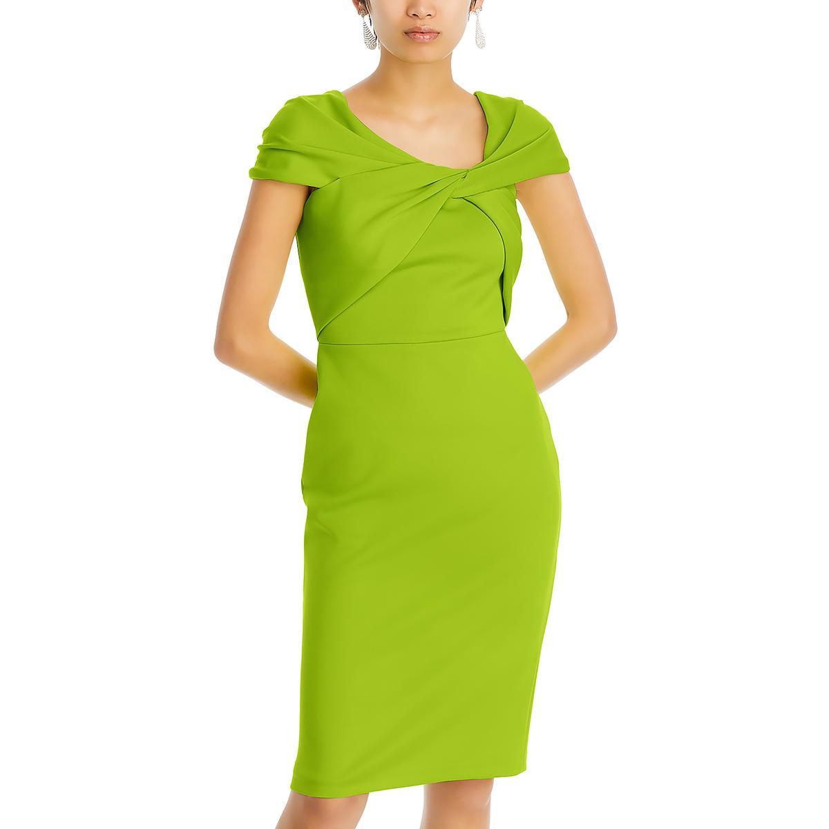 

Женское платье длиной до колена Twist Wear To Work Eliza J, цвет lime
