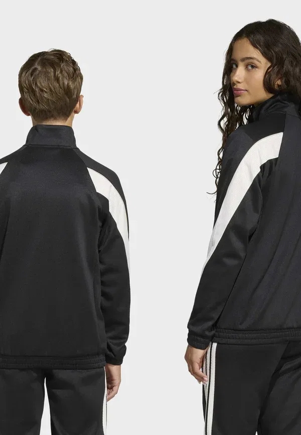 Куртка спортивная Adidas Performance Stadium track jacket training jacket, черный офф-вайт — фото 2