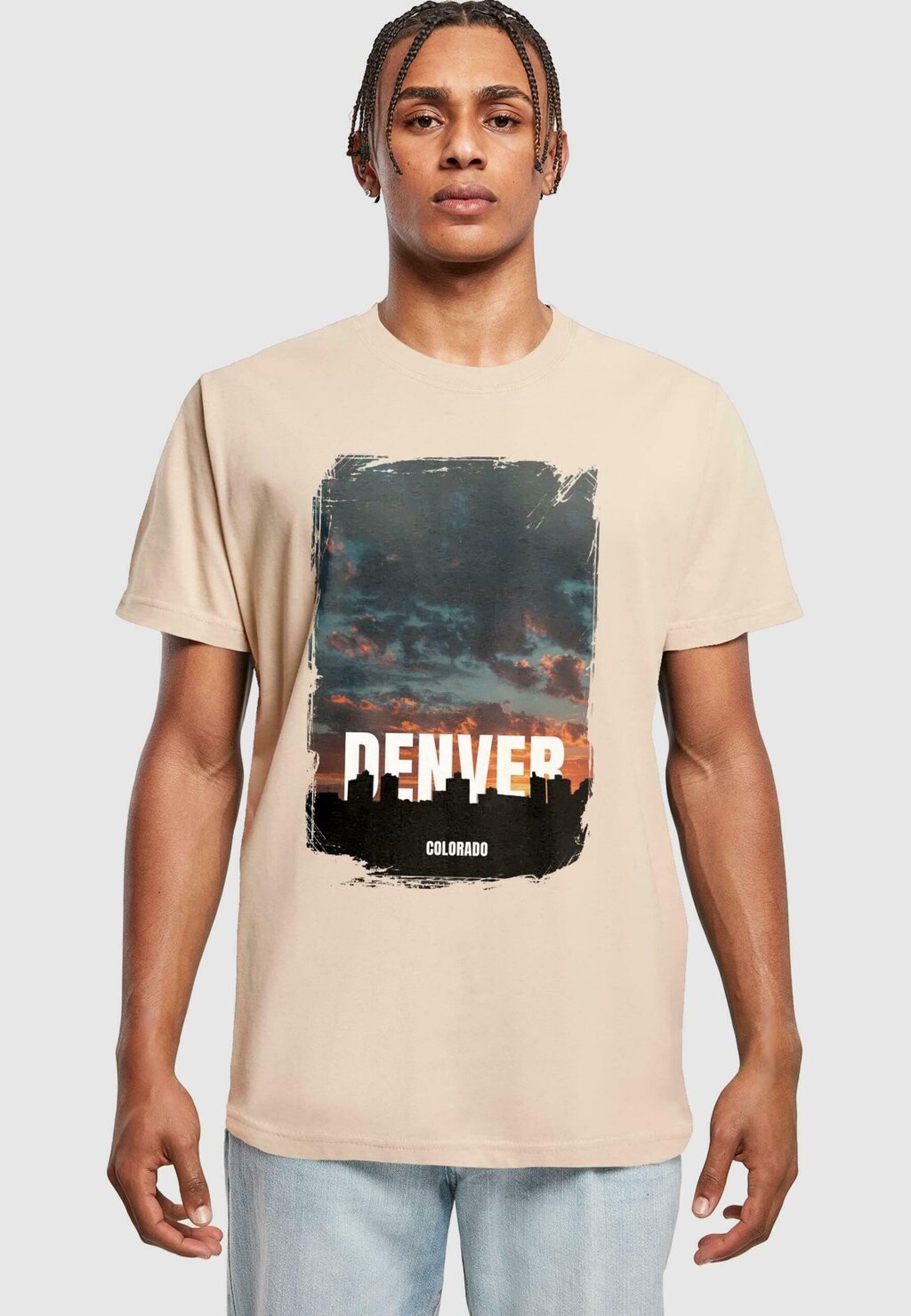 

Футболка с принтом DENVER ROUND NECK Merchcode, цвет sand