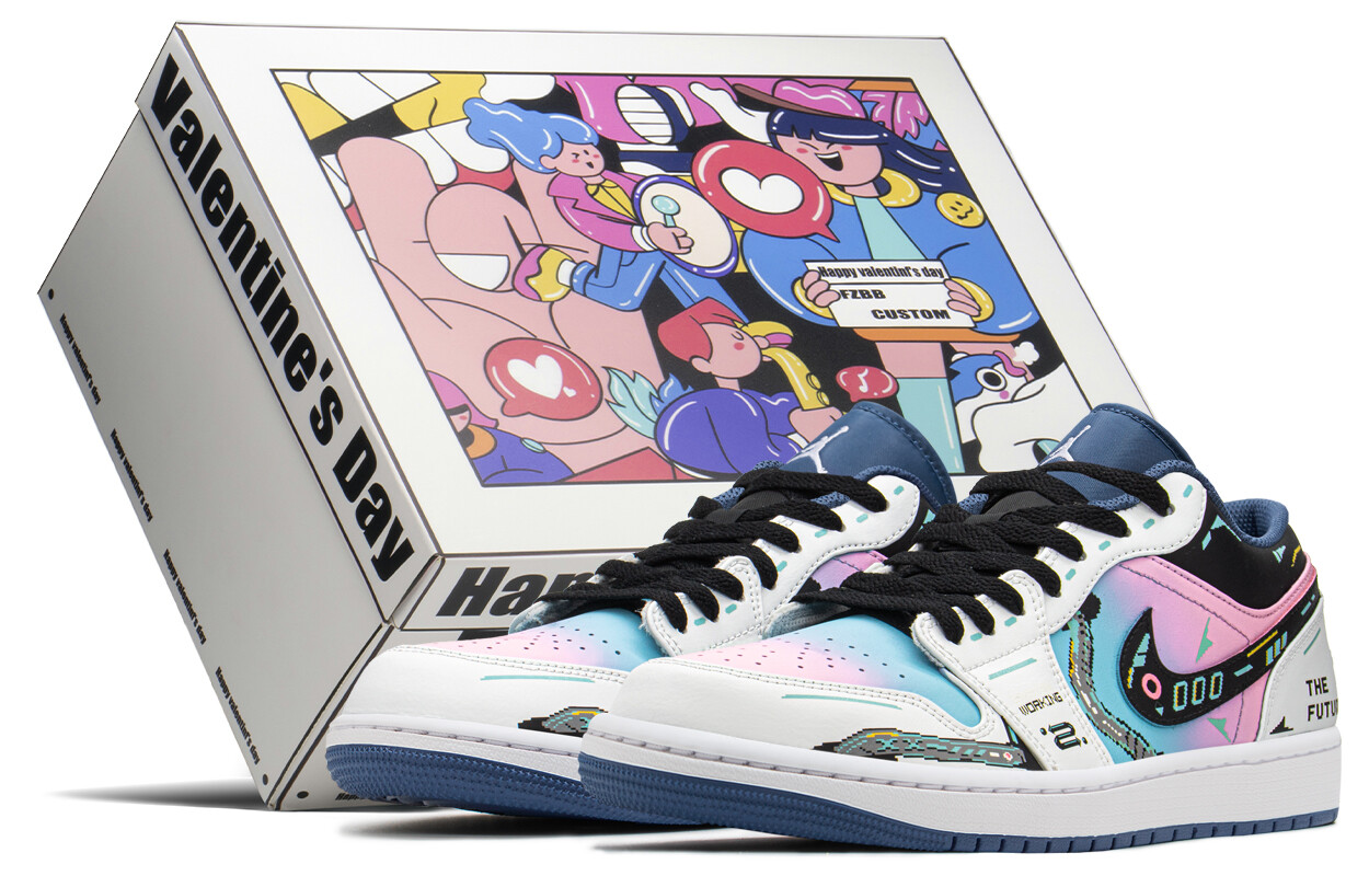 

Jordan Air Jordan 1 винтажные баскетбольные кроссовки мужские, Ultra Blue/Fire Orchid