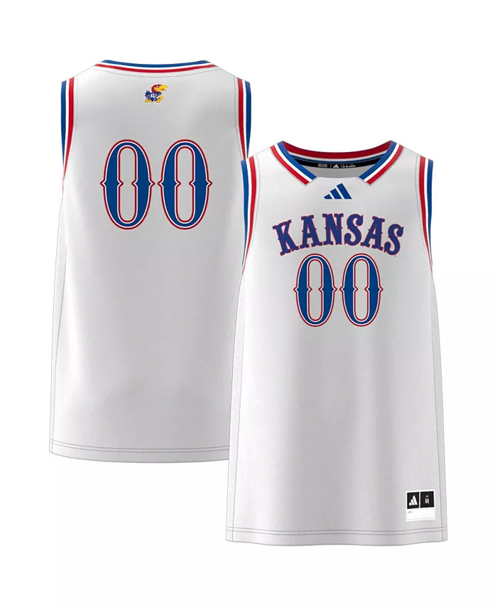 

Мужская баскетбольная майка 00 Kansas Jayhawks Swingman белого цвета adidas