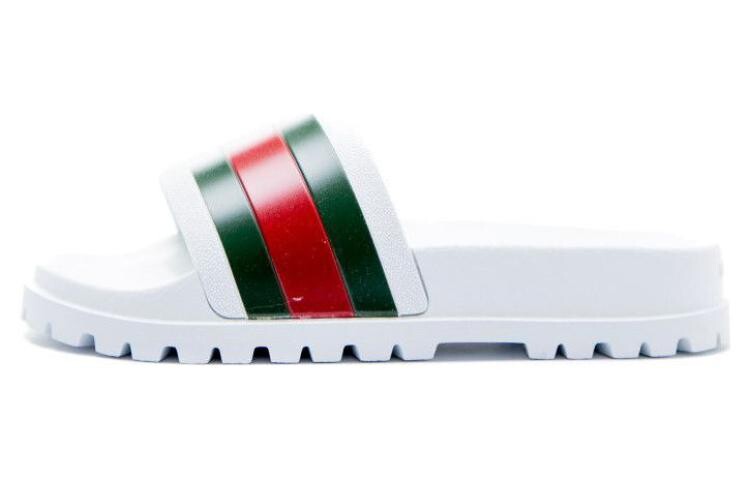 

Сандалии GUCCI Web Slide Sandal White