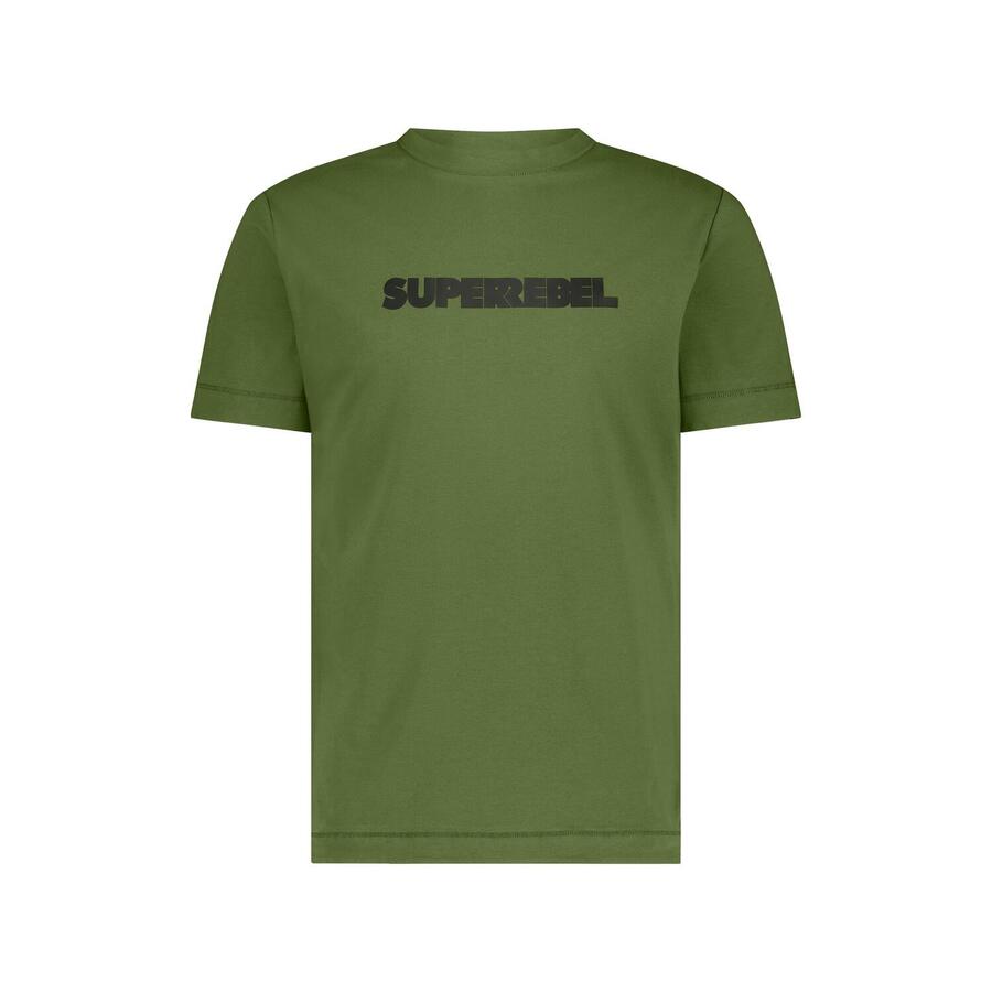 

SUPERREBEL GEAR Мужская футболка с логотипом – Зеленая – KEANU_