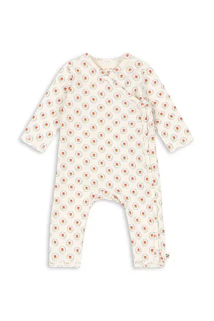 Комбинезон для новорожденных Newborn Onesie Konges Sløjd, бежевый — фото 2