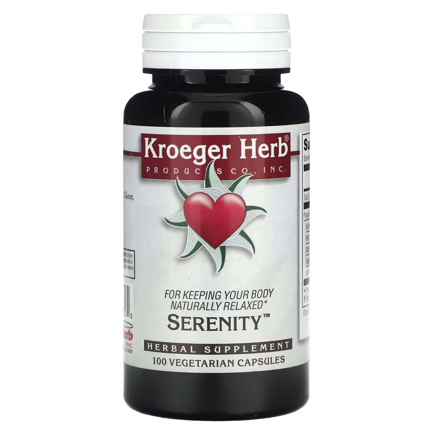 

Растительная добавка Kroeger Herb Co Serenity, 100 капсул