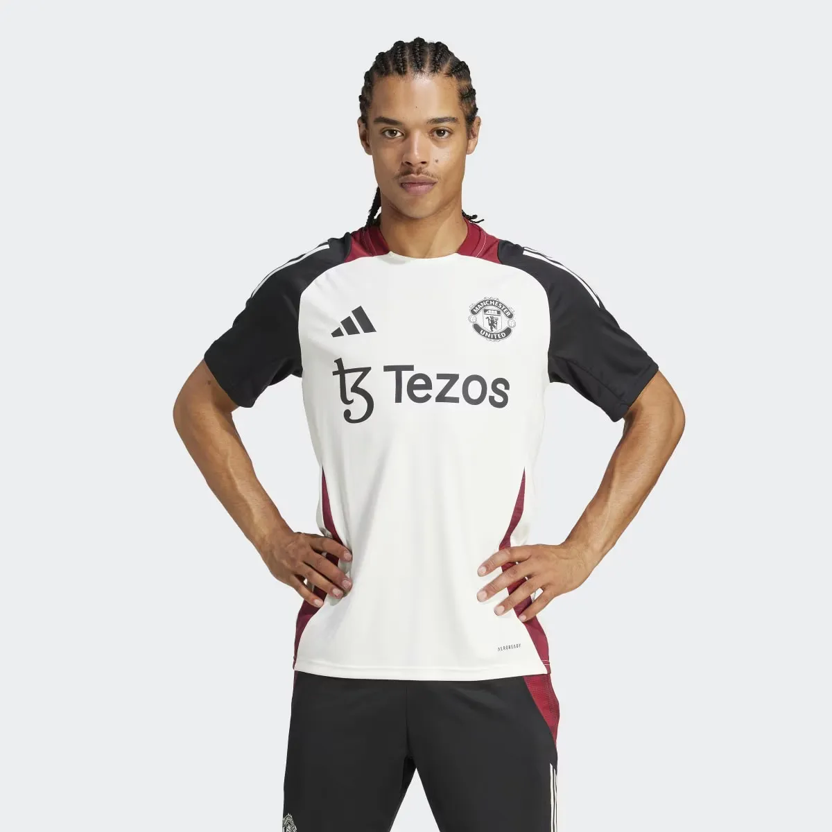 

Мужская футболка Manchester United Tiro 24 Adidas Training, белый