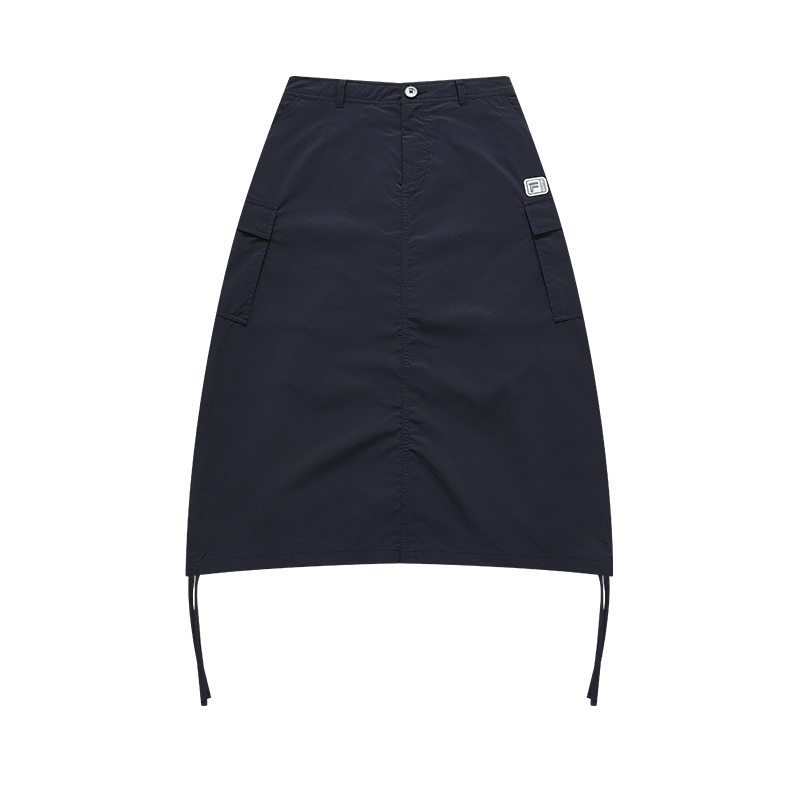 

X BEAMS Совместная серия Повседневная короткая юбка Женская Темная бездна синий FILA FUSION, Грифельно-серый