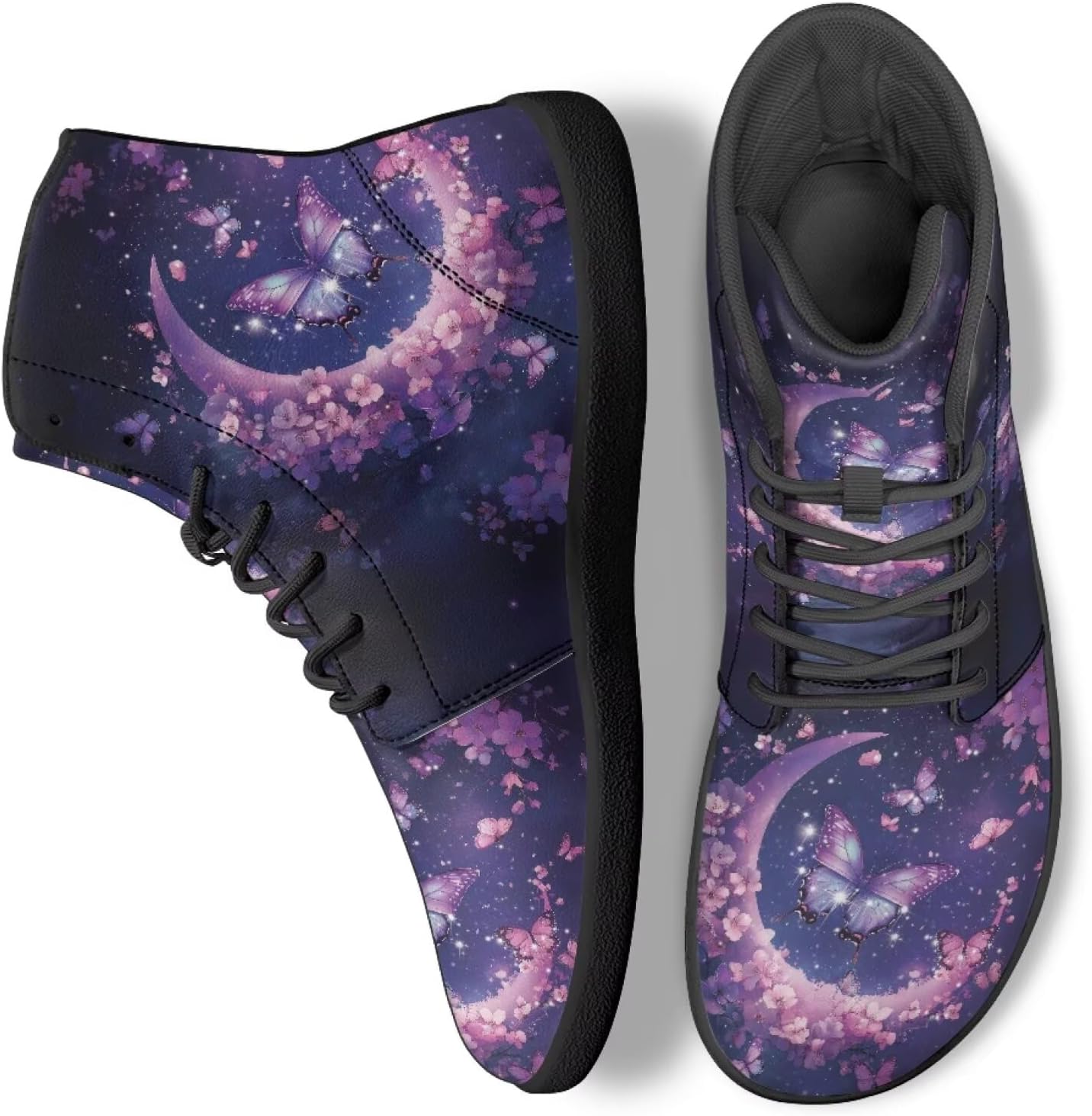 

Женские высокие кроссовки-бабочки для ходьбы, модные рабочие, офисные, спортивные, босоножки Ecaestolph, фиолетовый