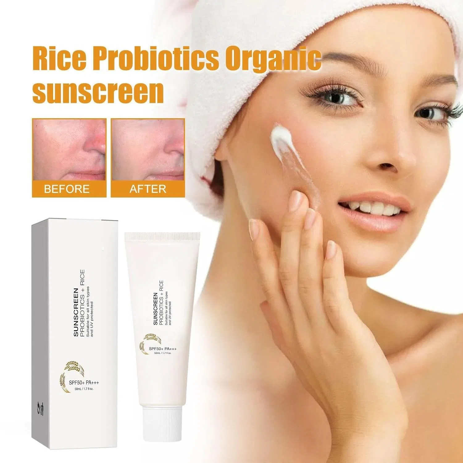 Корейский солнцезащитный крем Relief Sun Rice Probiotics SPF 50+ PA++++ (2 шт.) Bainuai, 2Pc — фото 2
