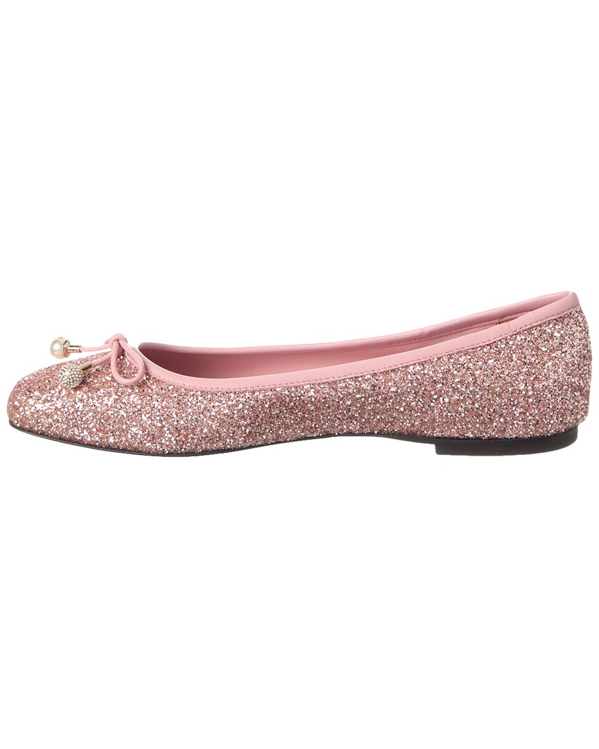 Туфли Jimmy Choo Elme Glitter Flat, розовый — фото 2