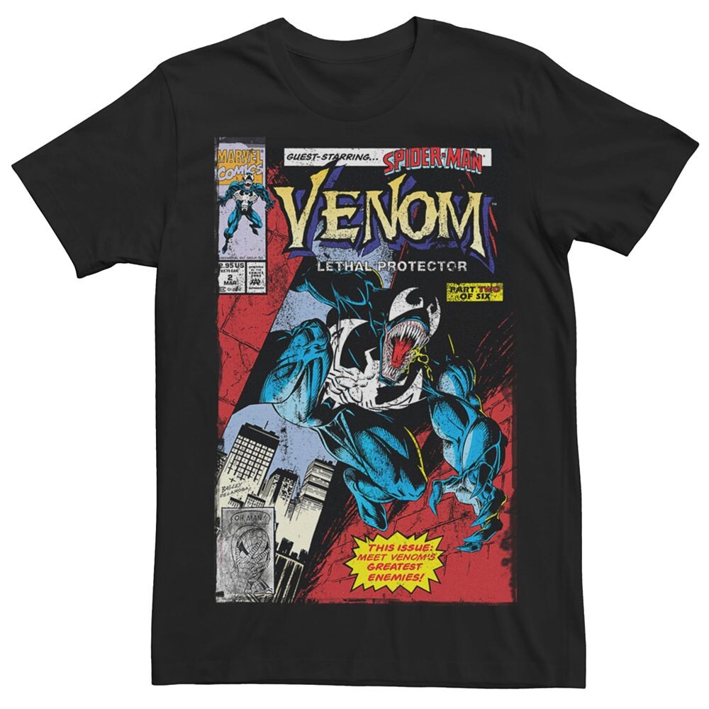 

Мужская футболка с рисунком комиксов Marvel Venom Venomies Licensed Character, черный