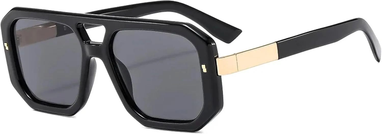 

Мужские солнцезащитные очки, женские солнцезащитные очки в стиле ретро, ​​винтажные модные солнцезащитные очки с защитой от УФ-излучения UV400 SZVVBKK, Black