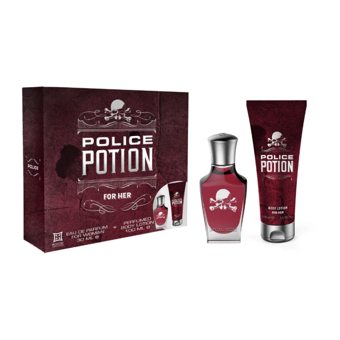 

Туалетная вода унисекс Potion For Her Eau de Parfum Estuche de Regalo Police, EDP 30 ml + Body Lotion 100 ml