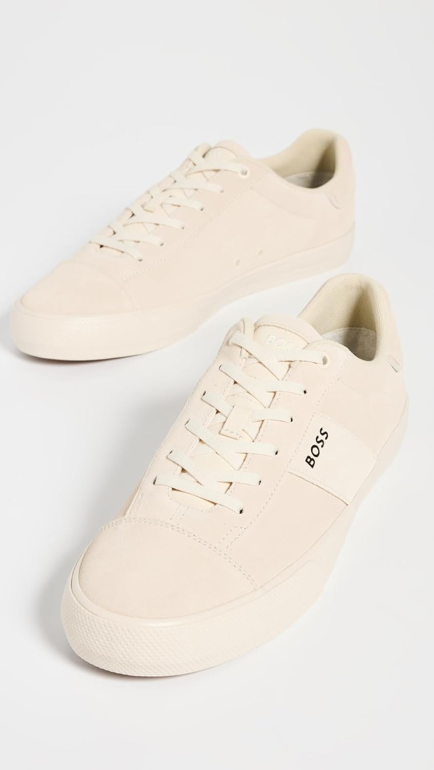 Мужские повседневные кроссовки BOSS Cupsole из замши и кожи, Cloud Dream Cream — фото 4