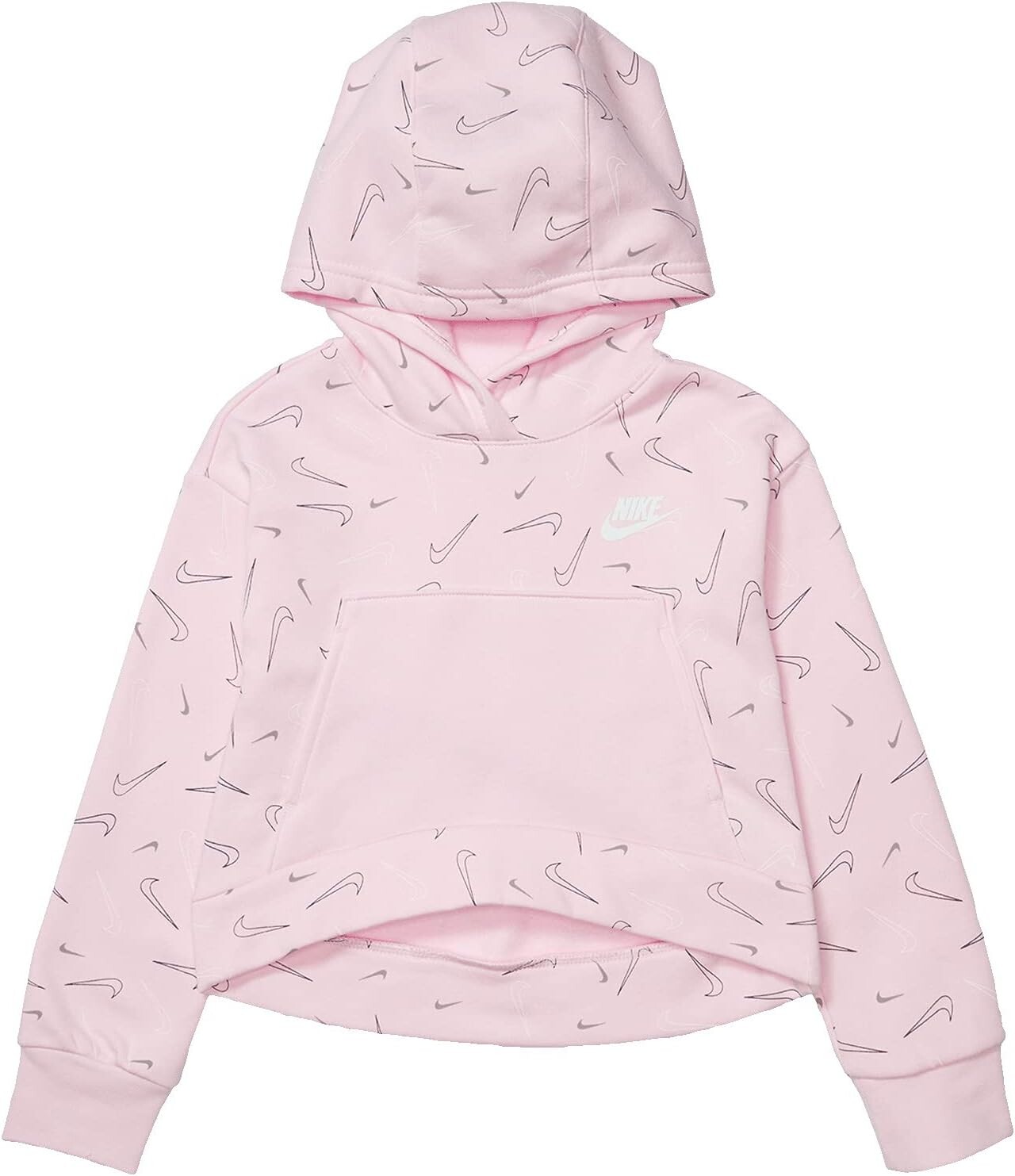 

Худи Nike NSW Fleece Print Hoodie, цвет Pink Foam/White