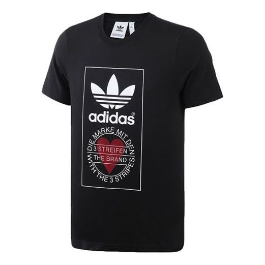 

Футболка Men's adidas originals Valentine's Day Series Unisex Tee Love Printing Short Sleeve Black, черный