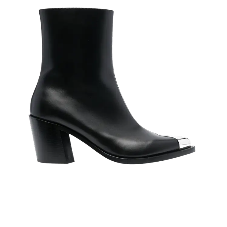 Ботинки Alexander McQueen Wmns Punk Boot 'Black Silver', черный