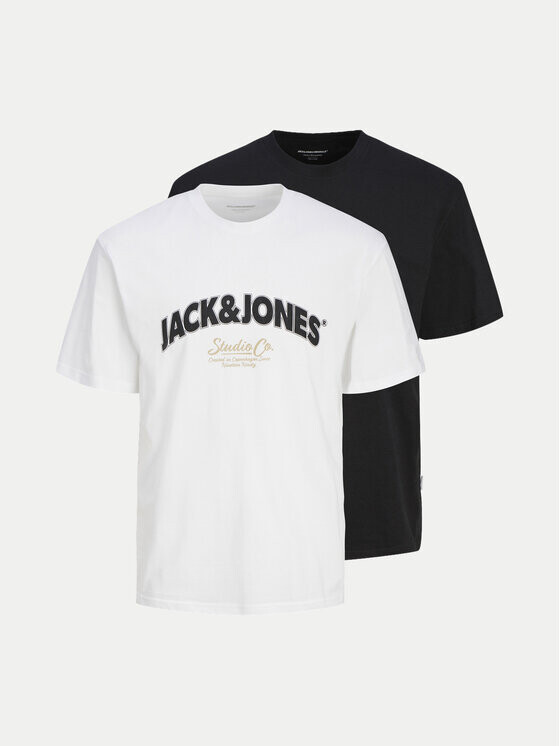 

Комплект из 2 футболок свободного кроя Jack&Jones, черный