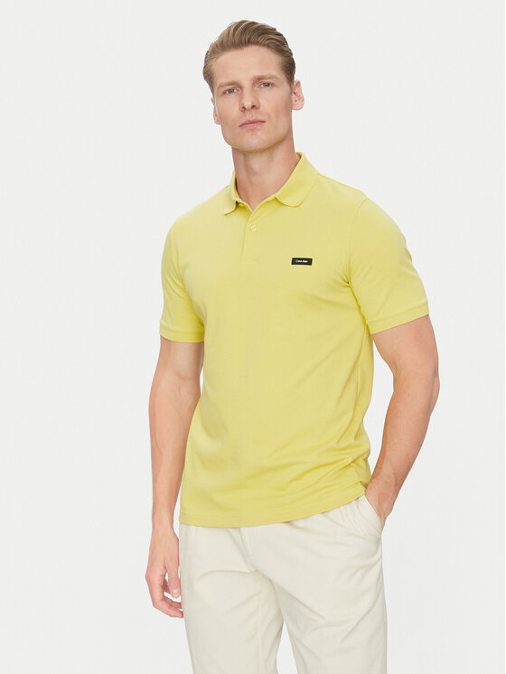 

Рубашка поло облегающего кроя K10K111196 Calvin Klein, желтый