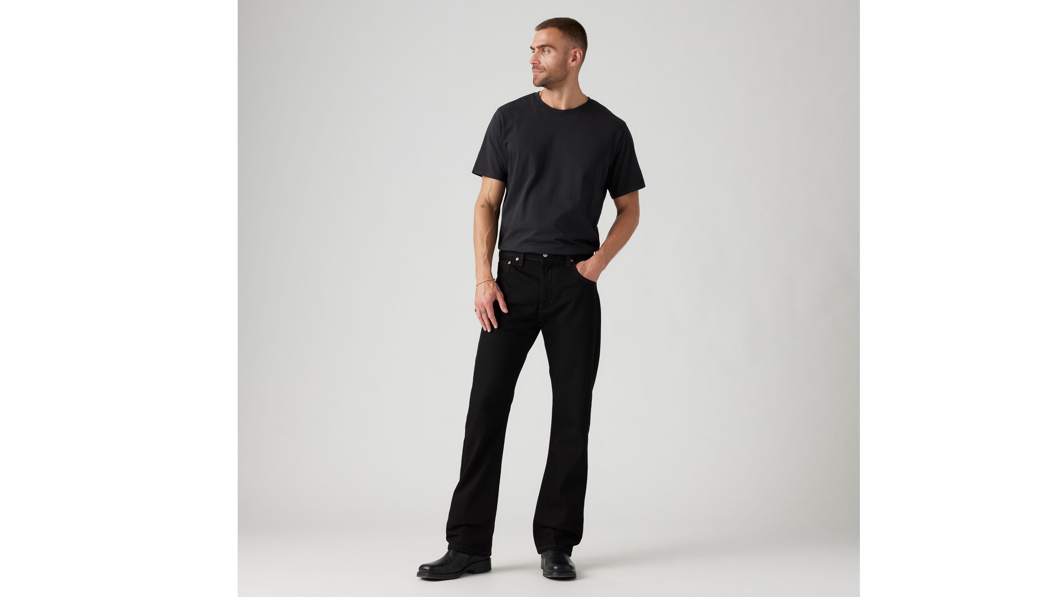 

517 Мужские джинсы Bootcut Levi's, цвет Black - Non Stretch