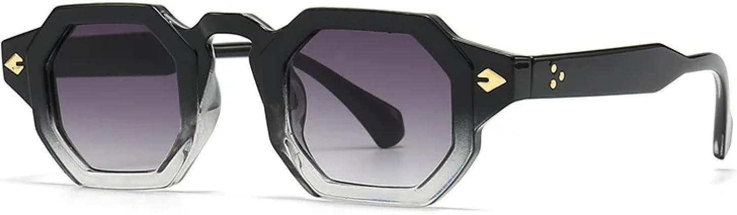 

Женские солнцезащитные очки в стиле ретро с градиентным переходом цвета и защитой от солнца, мужские солнцезащитные очки с защитой от УФ-излучения UV400 SLCHJXS, C2blackclear