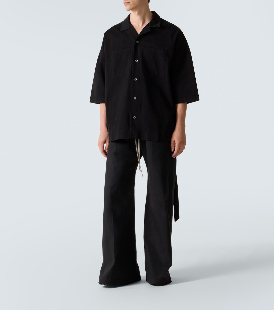 Рубашка Magnum Tommy свободного кроя из хлопкового твила Rick Owens, черный — фото 2