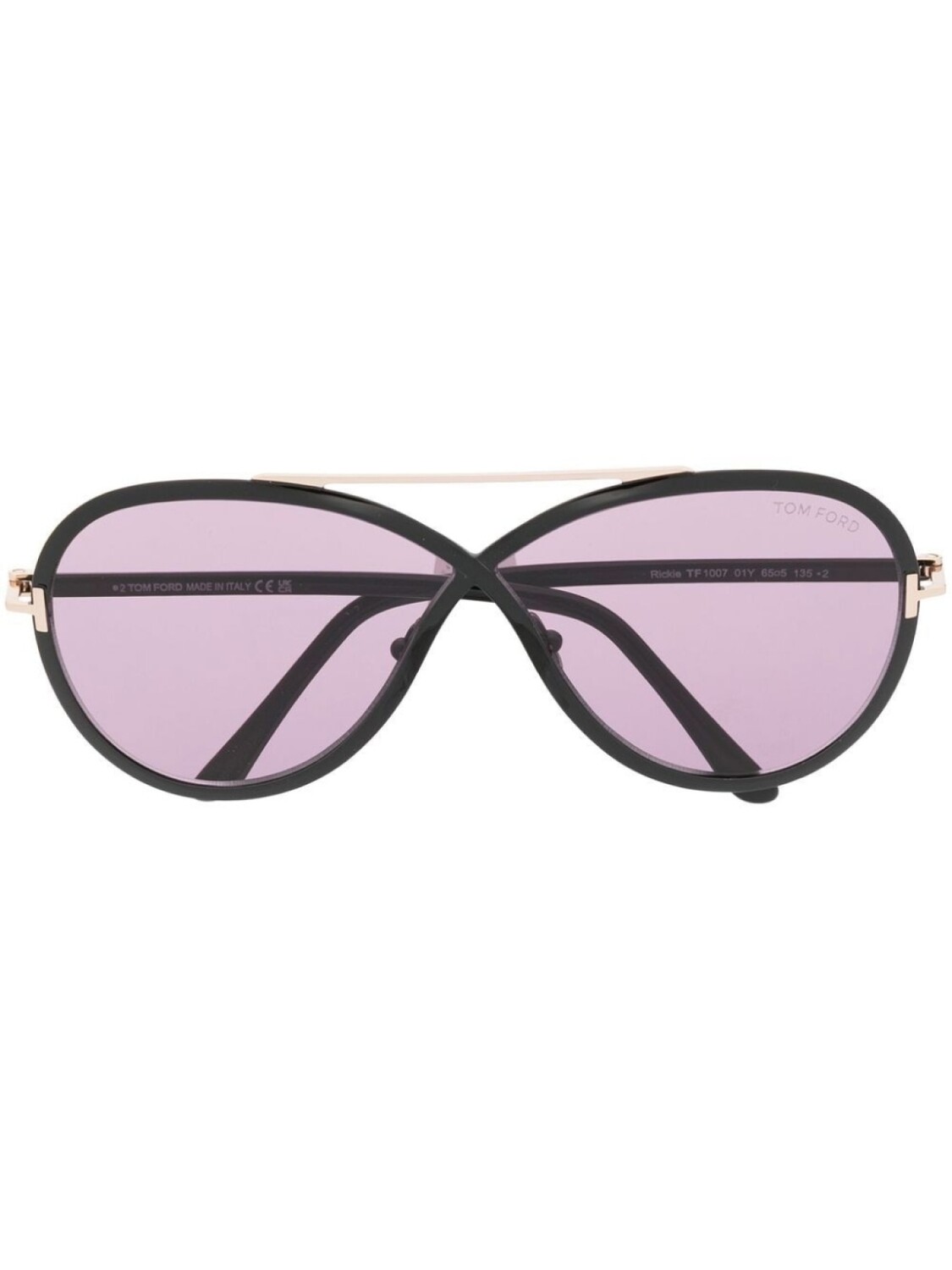 

TOM FORD Eyewear солнцезащитные очки с двойным мостом, черный