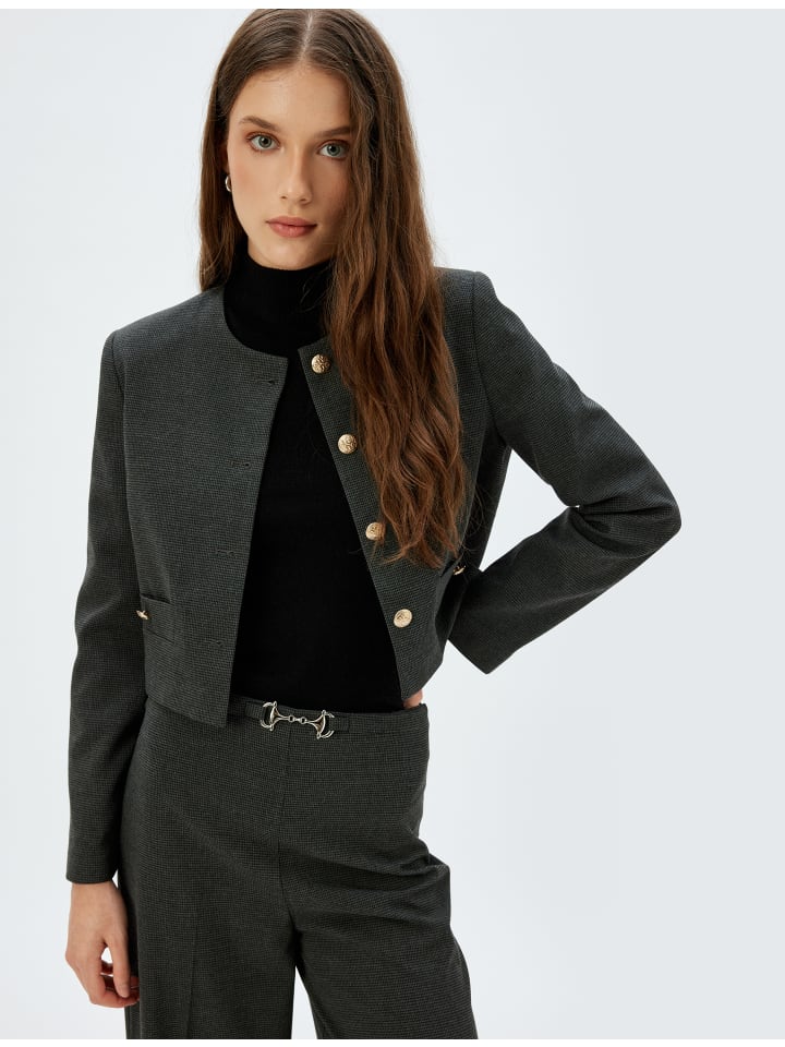 

KOTON Блейзер в клетку антрацитового цвета