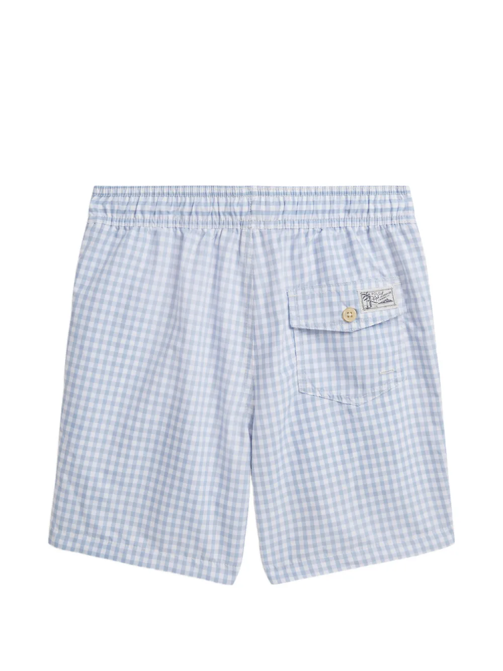 Плавки-шорты в клетку гингем Polo Ralph Lauren Kids, синий — фото 2