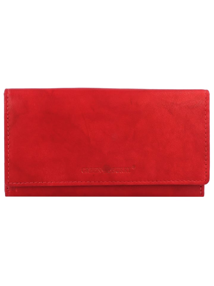 

Кошелек Greenburry Basic Geldbörse RFID Leder 17 cm, красный