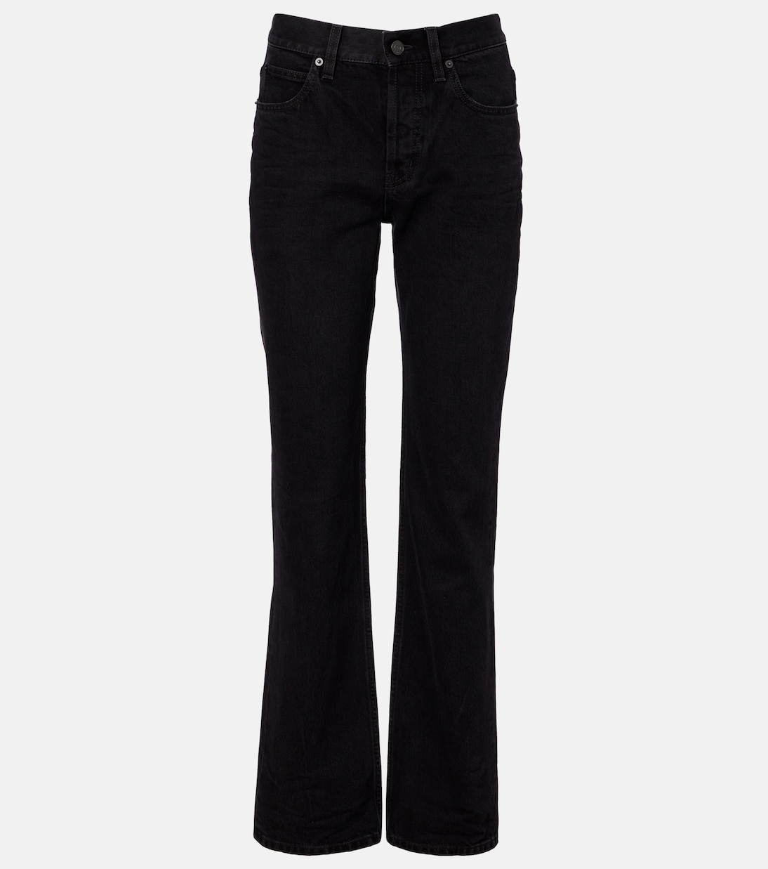 

Прямые джинсы Nico средней посадки Saint Laurent, Berlin Black