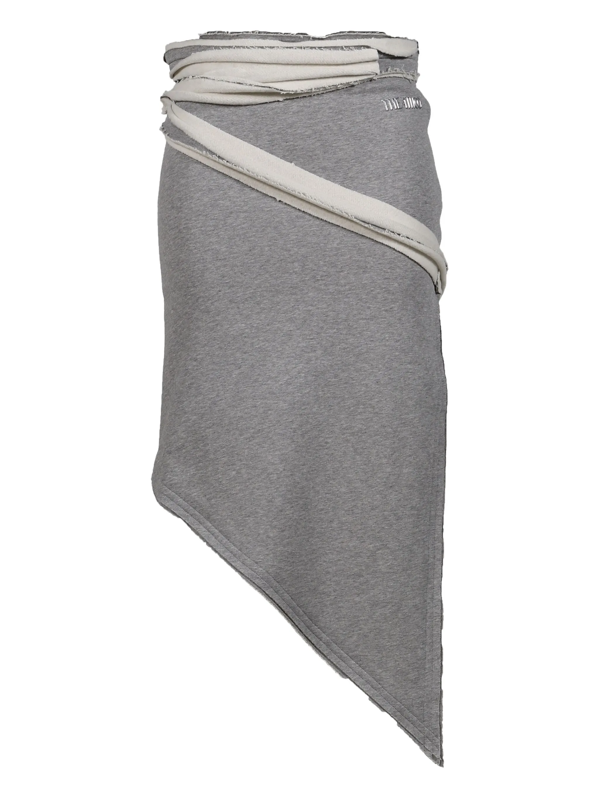 

Юбка миди асимметричного кроя The Attico, серый