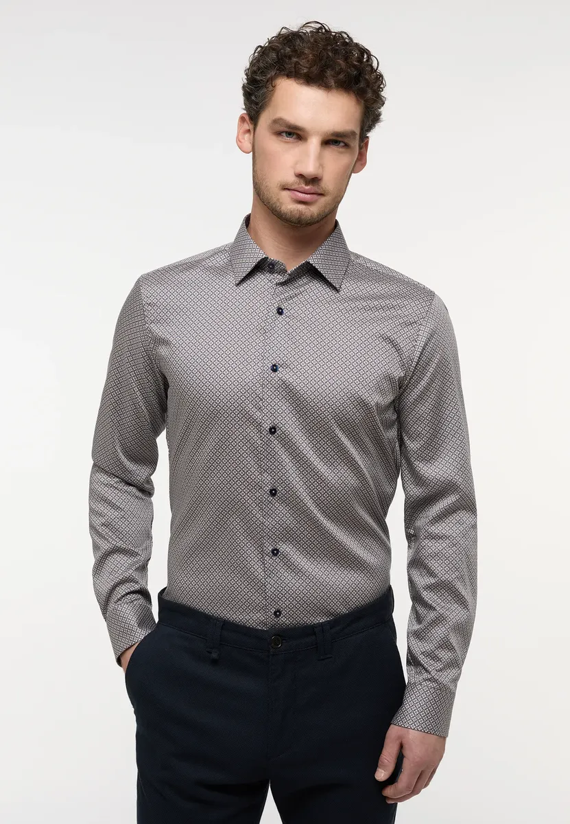 

Рубашка Eterna с длинными рукавами "SLIM FIT", бежевый