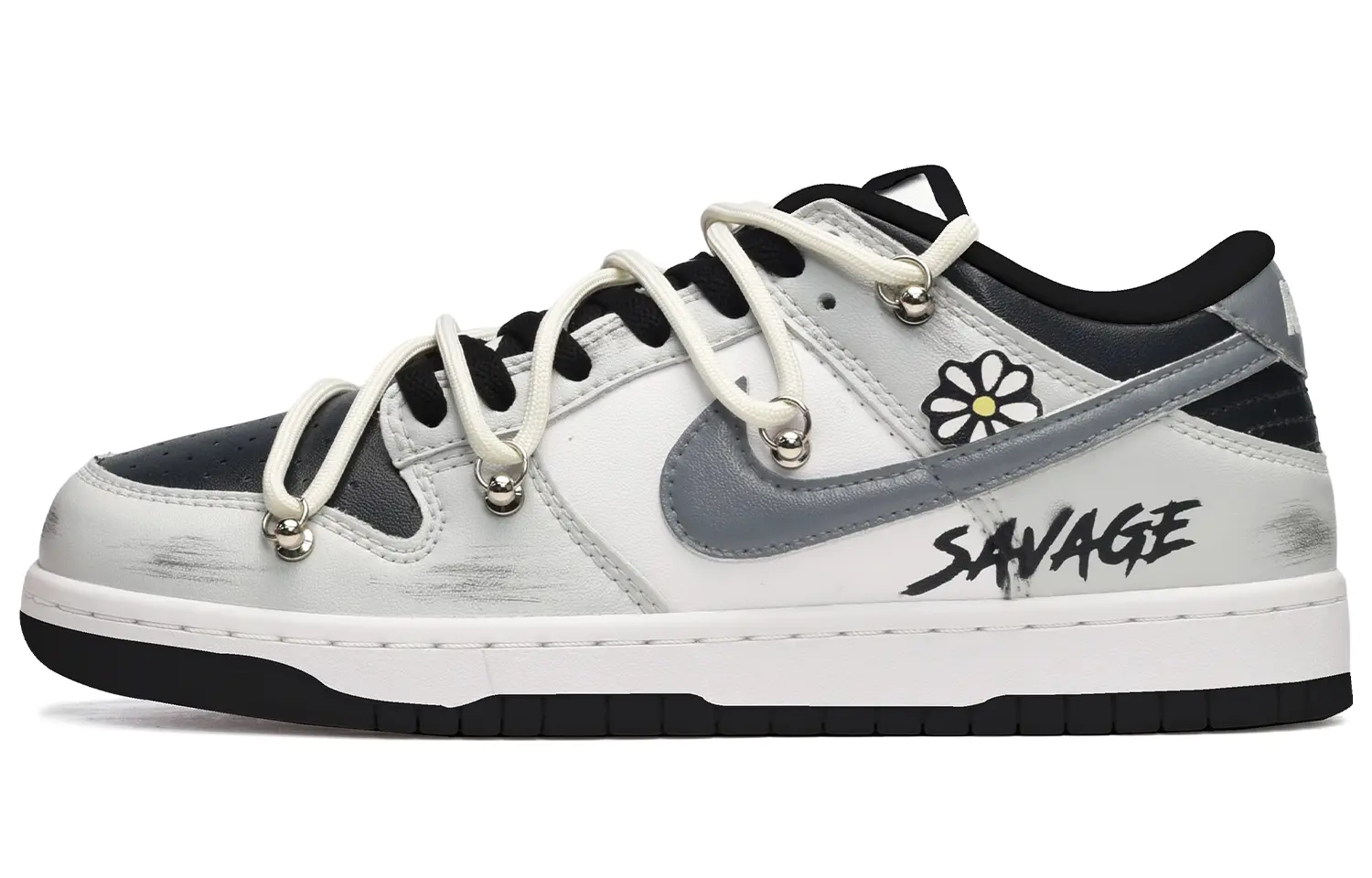 

Кроссовки Nike Dunk Skateboard Shoes Men Low-Top Black Gray White