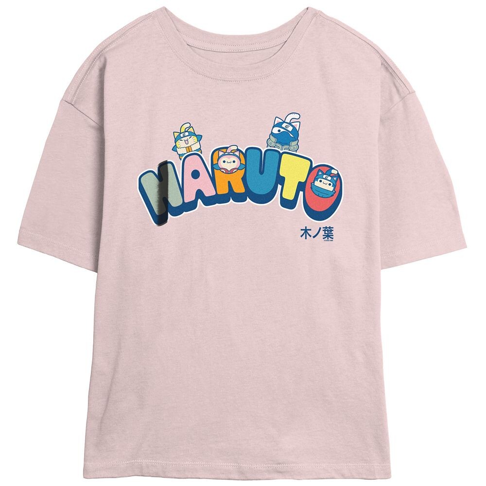 

Футболка с рисунком скиммера Naruto Kittens для юниоров Licensed Character, цвет Blush