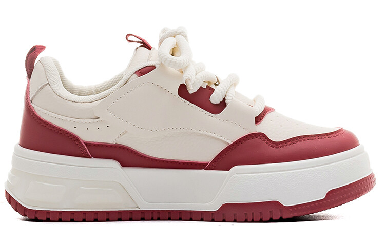 

Кроссовки WARRIOR Skateboarding Shoes Women's Low-top Beige/Red, бежевый/красный