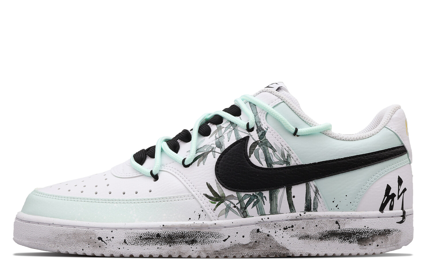 

Кроссовки Nike Court Vision 1 Skateboarding Shoes Women's Low-top White, синий