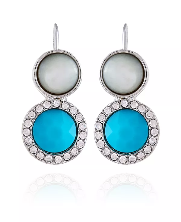 

Женские летние шикарные серьги-подвески T Tahari, silver