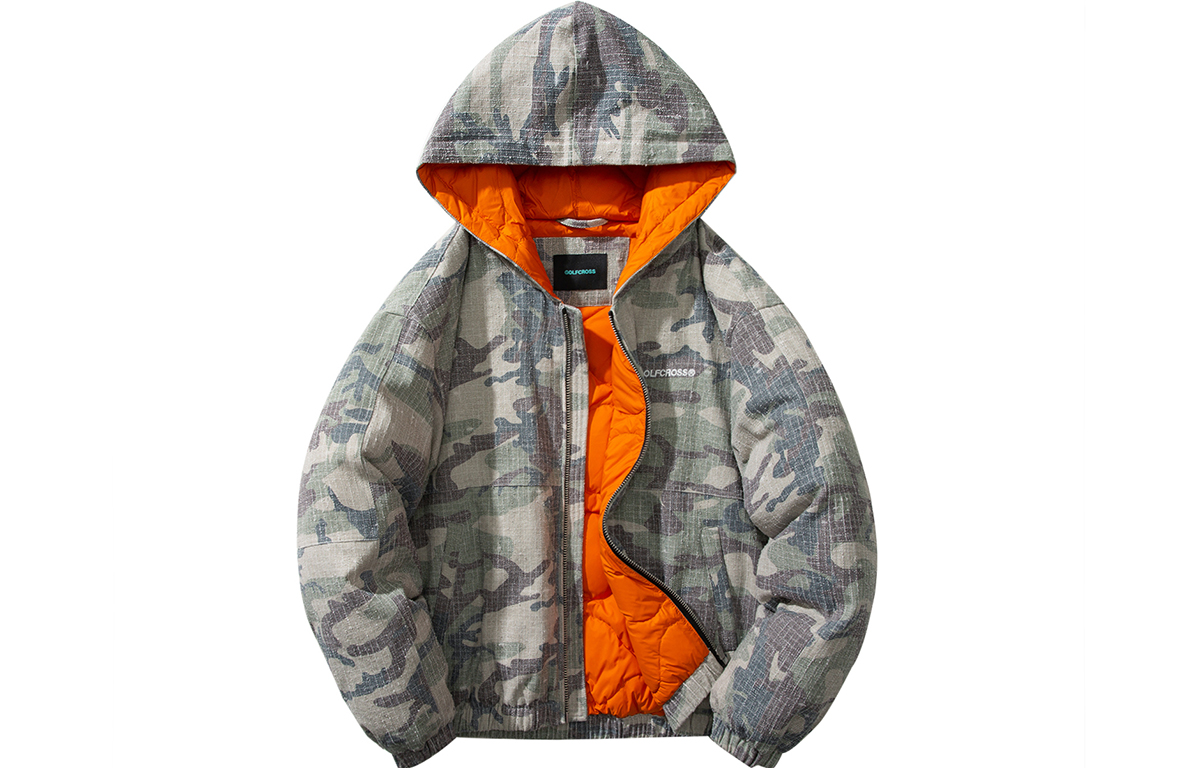 

GOLFCROSS Пуховик унисекс, Green Camouflage