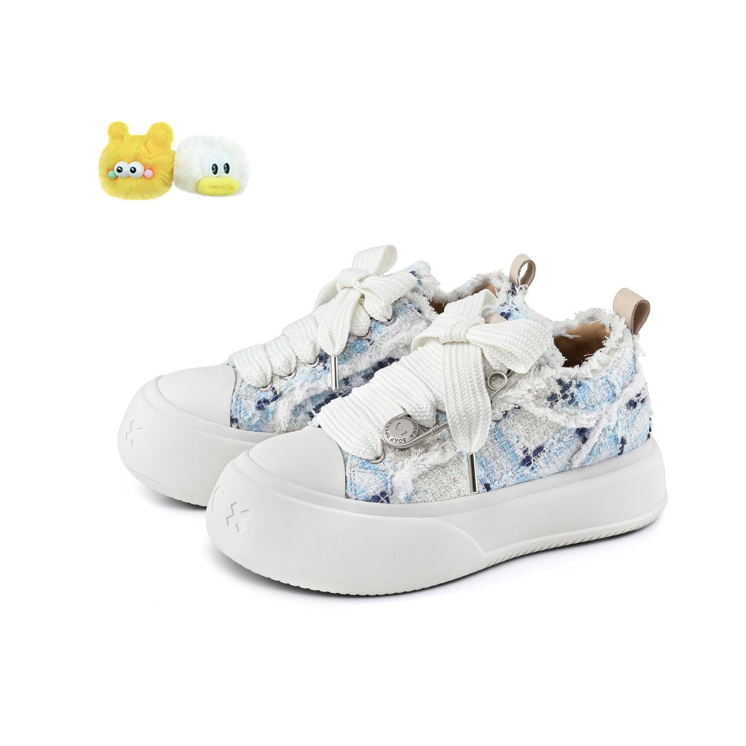 

Кроссовки SOAP OPERA Fluffy Series Skateboarding Shoes Unisex Low-top White/blue, синий