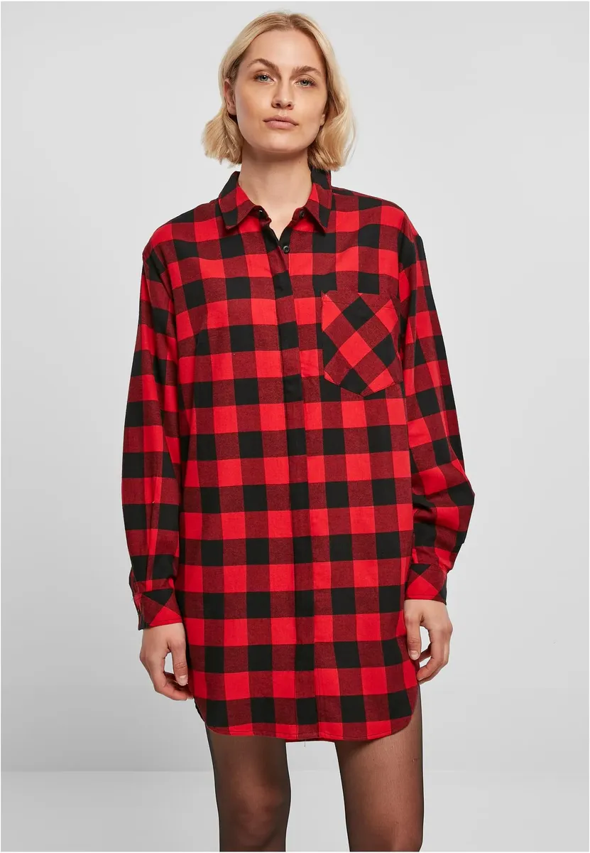 

Платье-рубашка URBAN CLASSICS " Urban Classics Women's Oversized Flannel Shirt Dress" (1 шт.), красный