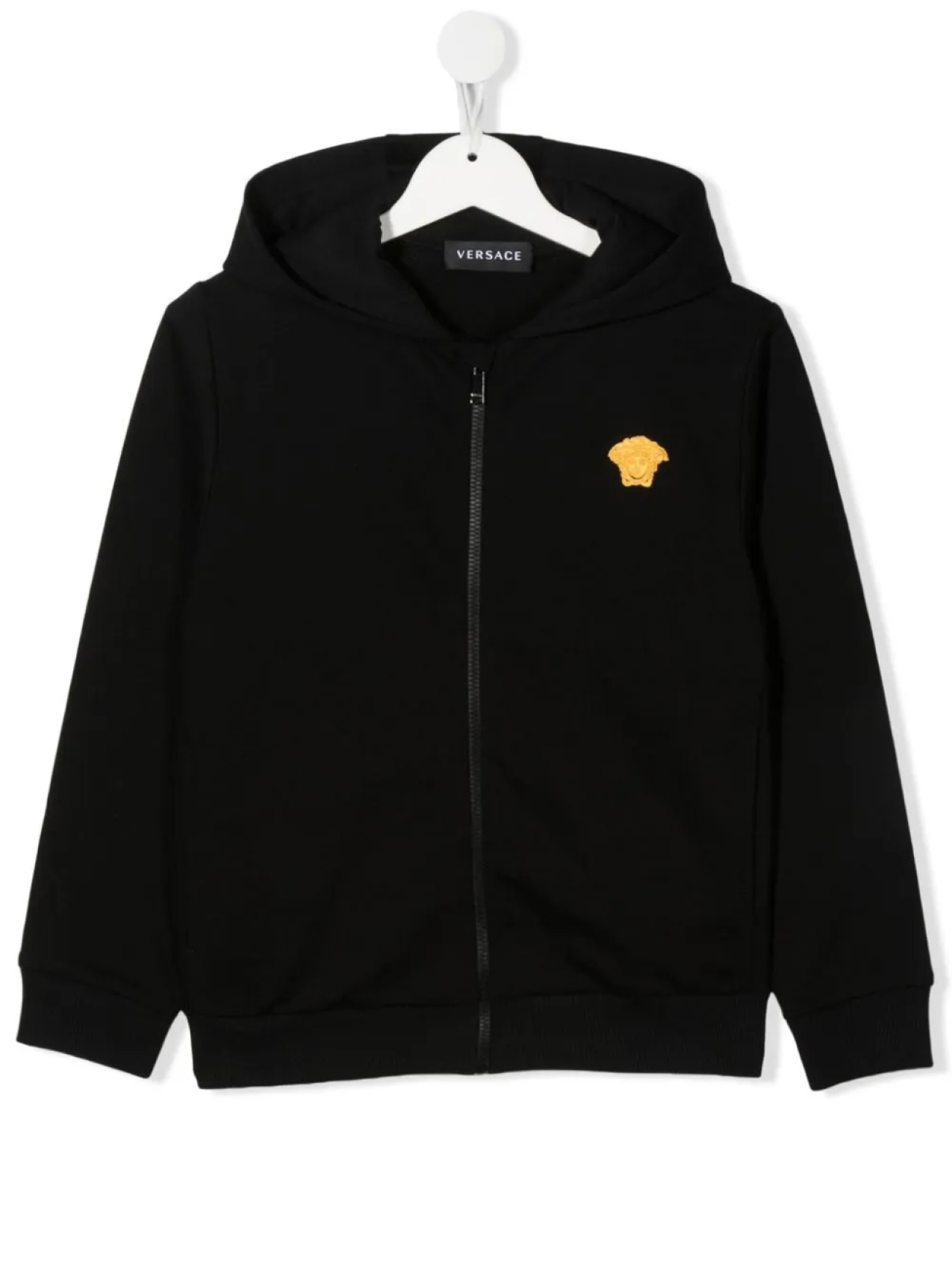 

Худи на молнии с вышивкой Medusa Versace Kids, черный