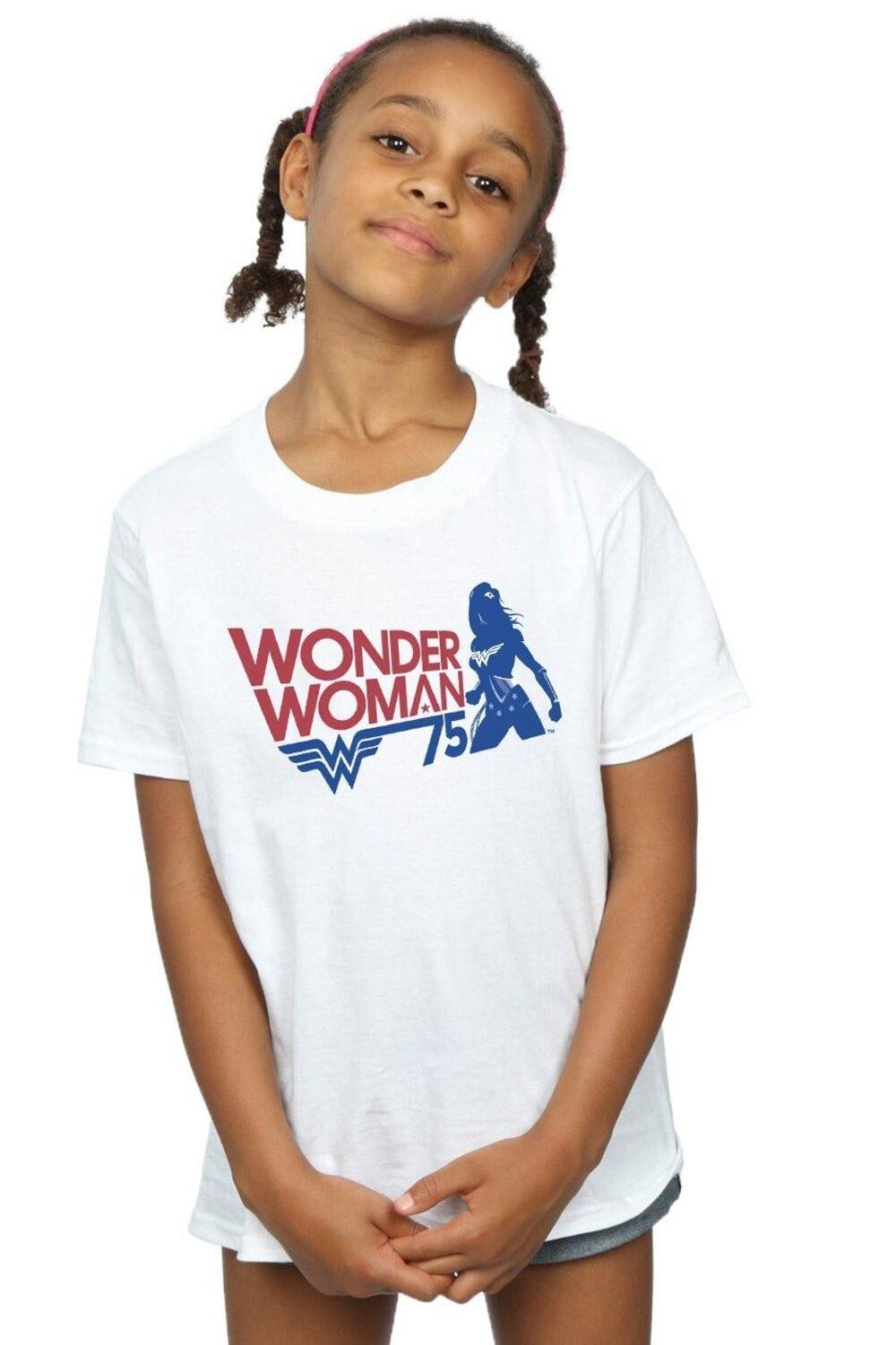 

Хлопковая футболка Wonder Woman Seventy Five DC Comics, белый, Серый, Хлопковая футболка Wonder Woman Seventy Five DC Comics, белый